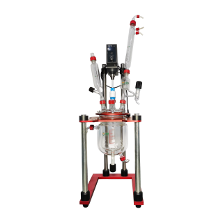 新型螺纹磨口-双层玻璃反应釜1L、2L、3L、5L