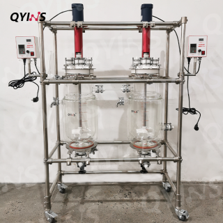 连续反应釜 四氟釜盖耐腐蚀轴套机械密封20L、30L、50L、100L