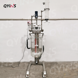 升降双层玻璃反应釜换热器进料-100L、150L、200L