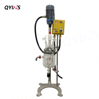 防爆搅拌三层玻璃反应釜1L、2L、3L、5L