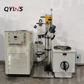 蒸发溶剂双冷凝防爆手动旋转蒸发仪20L、50L、100L