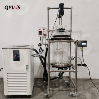 在线PH监测双层玻璃反应釜20L、30L、50L